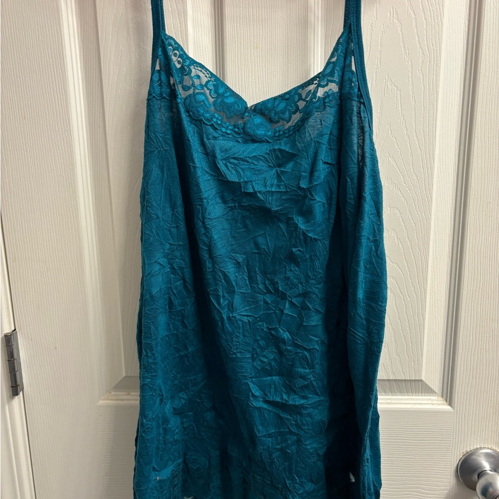 Teal Lace Cami Top